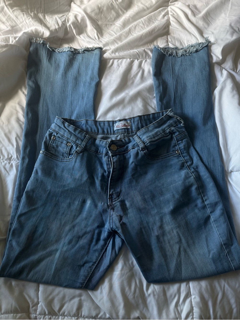 Frayed Hem Light Blue Women's Jeans